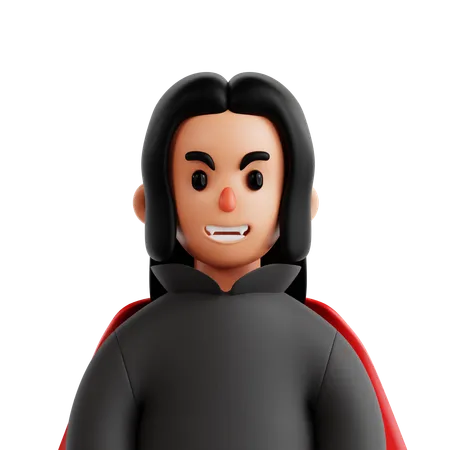 Niño drácula  3D Icon