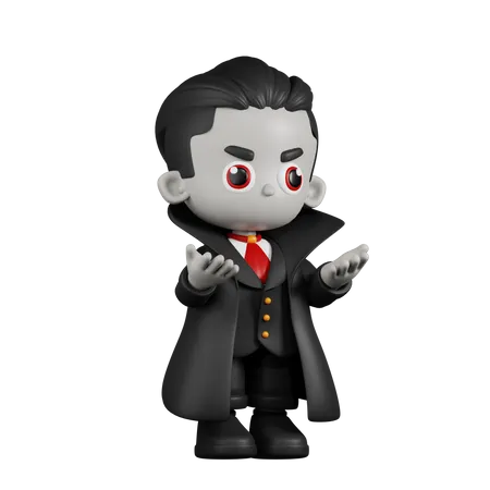 Dracula Vampire Angry  3D Illustration
