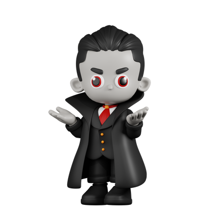 Dracula Vampire Confus  3D Illustration
