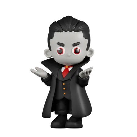Dracula Vampire Confus  3D Illustration