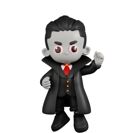 Dracula Vampire Congrats  3D Illustration