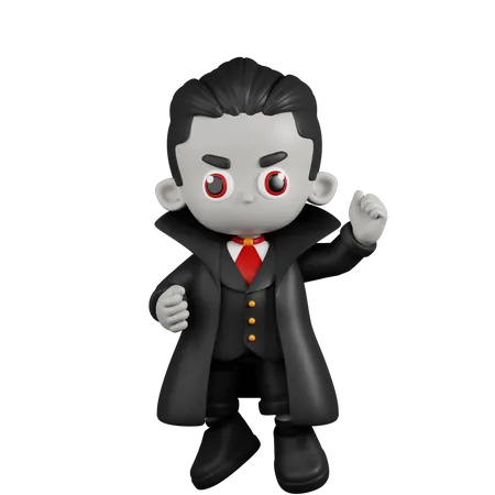 Dracula Vampire Congrats  3D Illustration