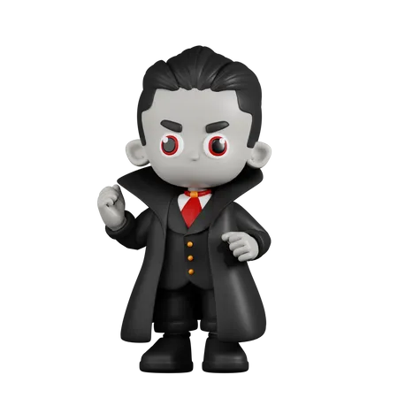 Dracula Vampire Congratulation  3D Illustration