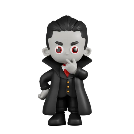 Dracula Vampire Curieux  3D Illustration