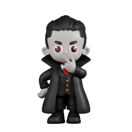 Dracula Vampire Curious  3D Illustration
