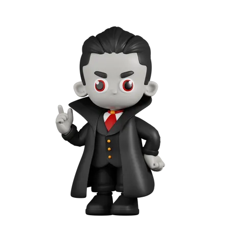 Dracula Vampire Giving Advise  3D Illustration