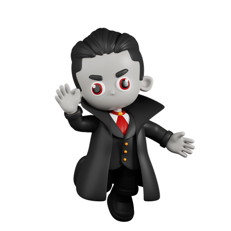 Dracula Vampire Heureux  3D Illustration