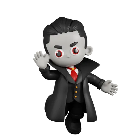 Dracula Vampire Heureux  3D Illustration