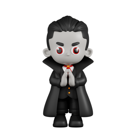 Dracula Vampire s'excusant  3D Illustration