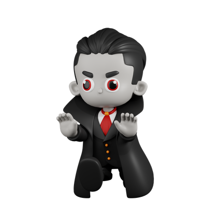 Dracula Vampire Strange  3D Illustration