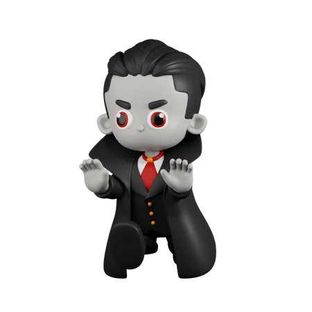 Dracula Vampire Strange  3D Illustration