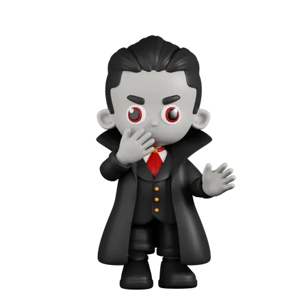 Dracula Vampire surpris  3D Illustration