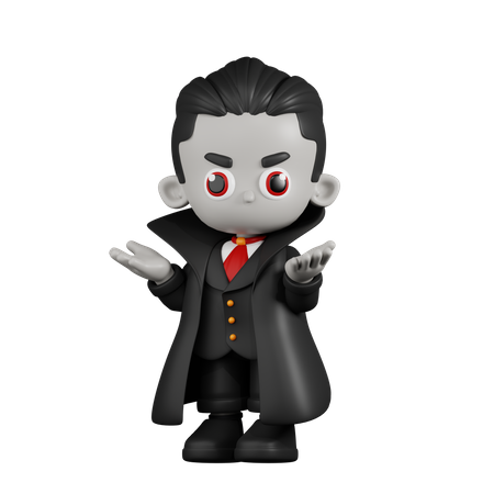 Drácula Vampiro Confuso  3D Illustration