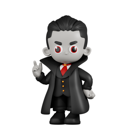 Drácula Vampiro Dando Conselhos  3D Illustration