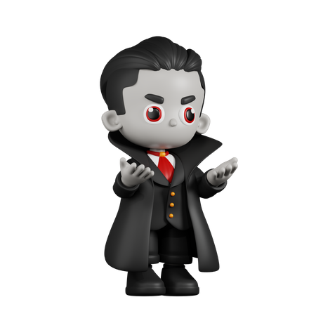 Drácula Vampiro Irritado  3D Illustration