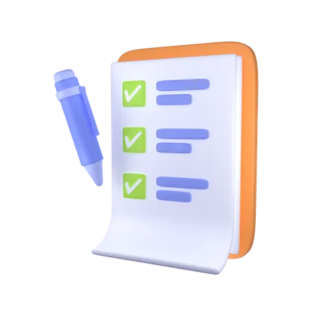 Draft Note  3D Icon