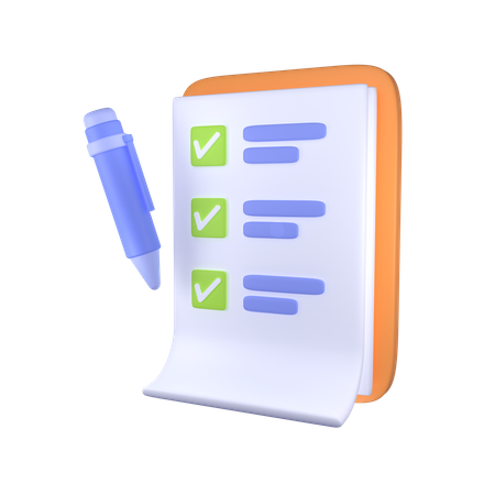 Draft Note  3D Icon