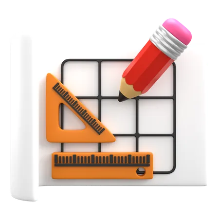 Drafting Tool  3D Icon