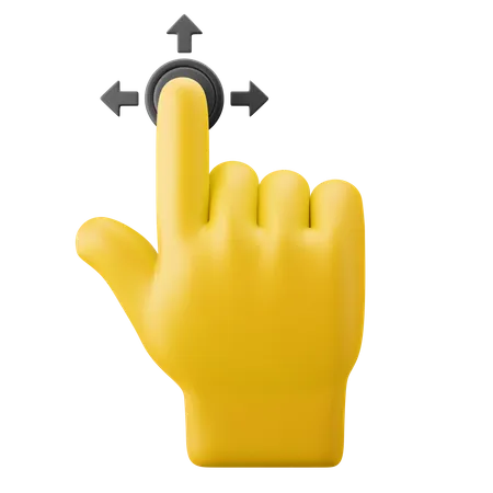 Drag Hand Gesture Cute Minimal 3 D Icon Illustration 3D Icon