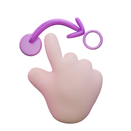 Drag Right Hand Gesture  3D Icon