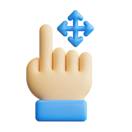 Drag Touch Gesture  3D Icon