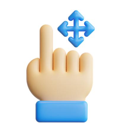 Drag Touch Gesture  3D Icon
