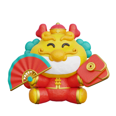 Lindo dragão chinês  3D Icon