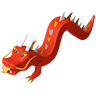 3d red dragon illustration