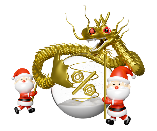 Dragon Dance  3D Illustration