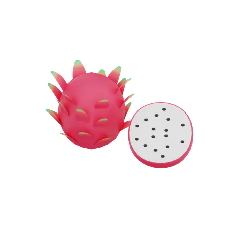 Dragon Fruit  3D Illustration