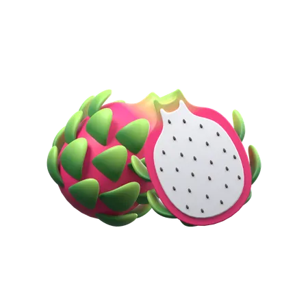 Dragon Fruit Slices  3D Icon