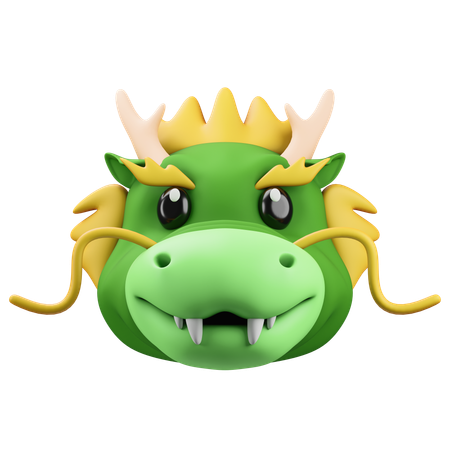 Dragon Head Emoji  3D Icon