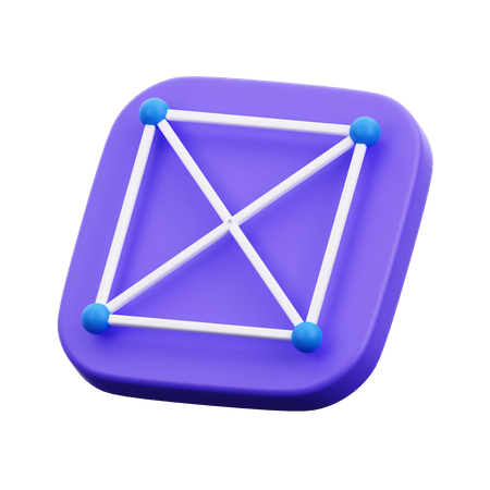 Drahtgitter  3D Icon