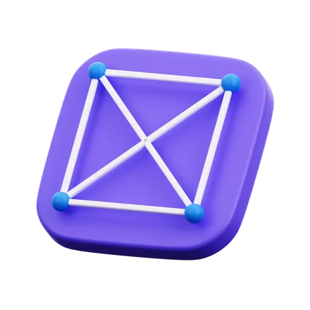 Drahtgitter  3D Icon