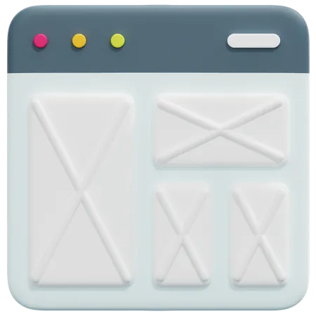 Drahtgitter  3D Icon