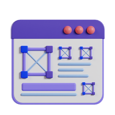 Drahtgitter  3D Icon