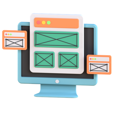 Drahtgitter  3D Icon