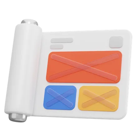 Drahtgitter  3D Icon