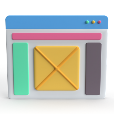 Drahtgitter  3D Icon