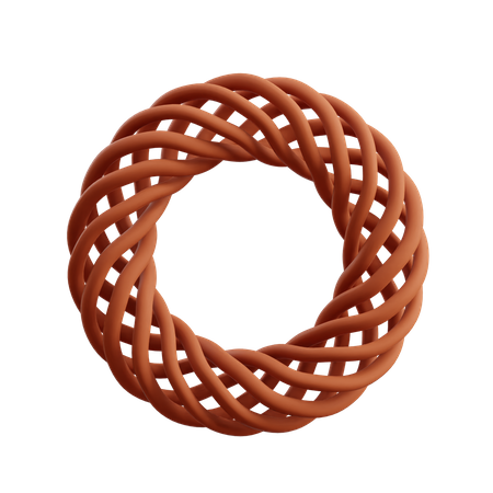 Drahtgitter-Donut  3D Illustration