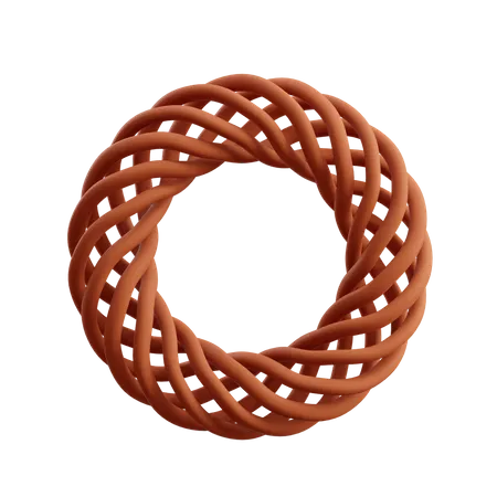 Drahtgitter-Donut  3D Illustration