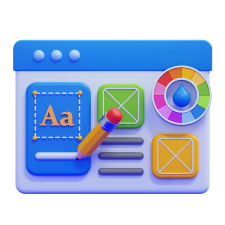 Drahtgitterentwurf  3D Icon