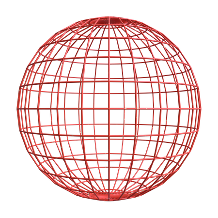Drahtgitterkugel  3D Icon
