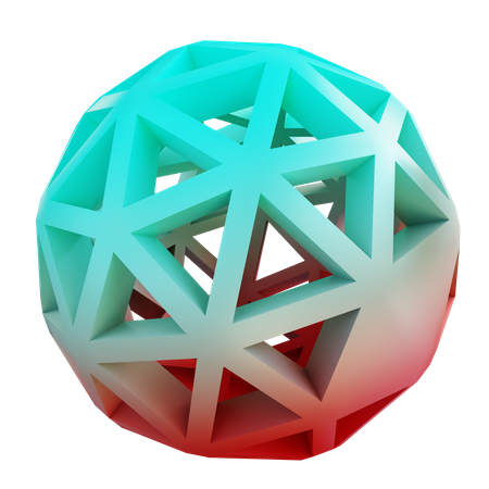 Drahtgitter rund  3D Icon