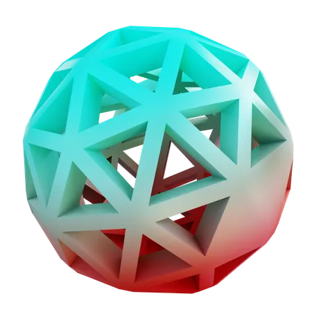 Drahtgitter rund  3D Icon