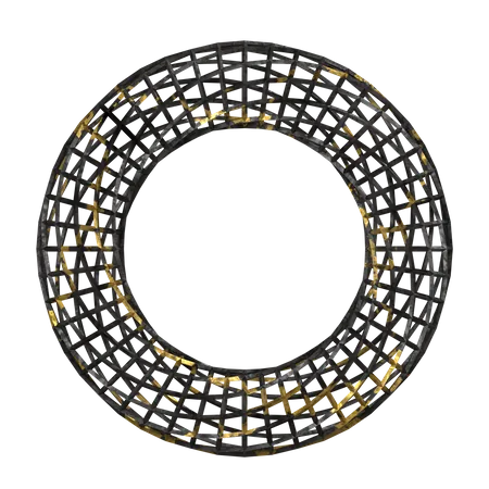 Drahtgitter-Torus  3D Illustration