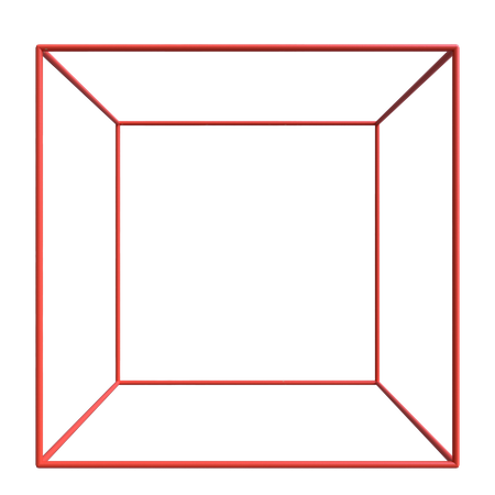 Drahtgitterwürfel  3D Icon