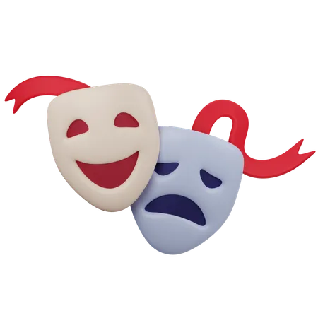 Drama and comedy  3D Icon