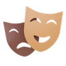 theater drama mask 3d logos