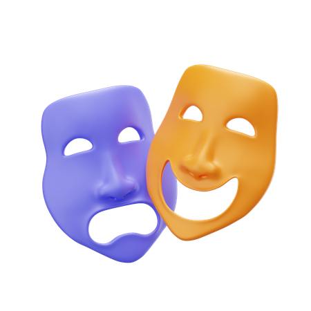 Drama Masks  3D Icon